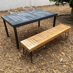 Black Outdoor Metal Table