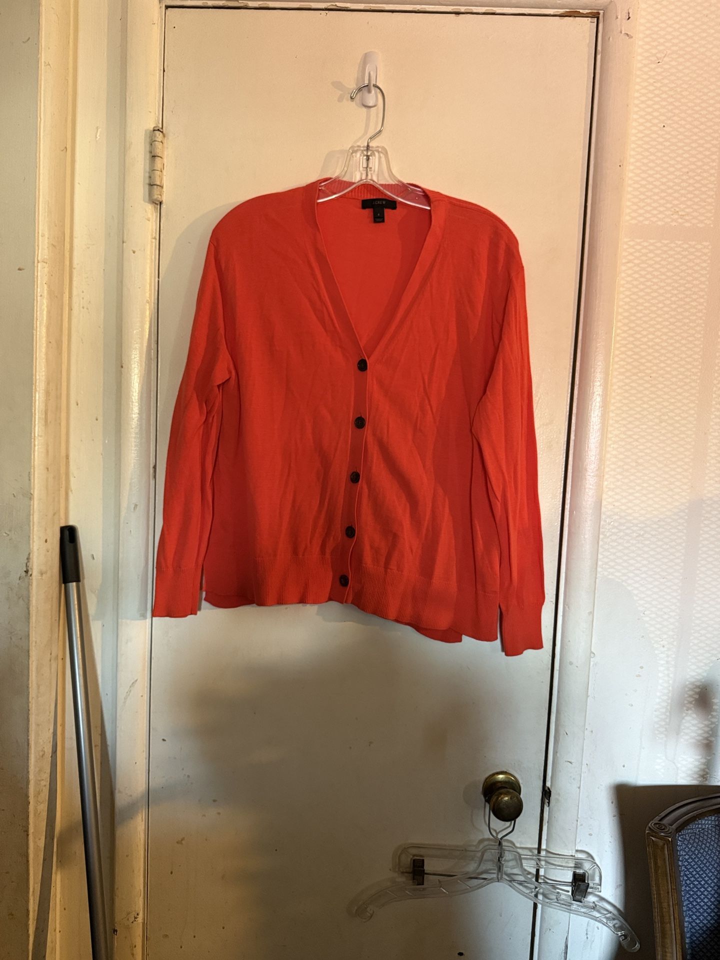 J. Crew Women’s Orange Long Sleeve Cardigan Sweater Sz Small