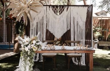 Macrame Wedding Backdrop Curtain