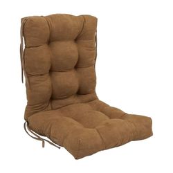 Blazing Needles Multi-section Tufted Indoor Microsuede Seat/Back Chair Cushion
