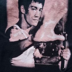 Adult Men's XL Bruce Lee Black Graphic Tee