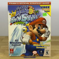 Super Mario Sunshine Prima Official Strategy Guide W/ Postcards Nintendo GameCube!