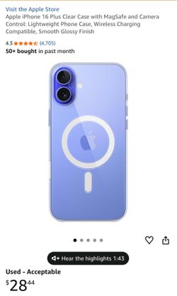 Apple iPhone 16 Plus Clear Case with MagSafe