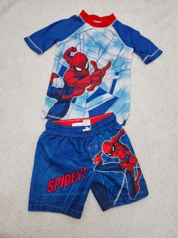 ✅️ Toddler Boy 2pc Spiderman Swimwear Set• Size 4T• Great Condition• $10firm
