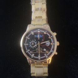 Men’s Multifunctional Watch that displays hours, Minutes & Seconds with Sub-dials for added information like date, day of the week, 24 hour time & Cal