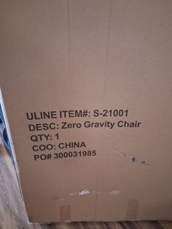 ULINE ZERO GRAVITY CHAIR