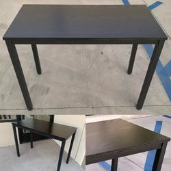 New In Box 40x20x30 Inch Tall Black Color Office Computer Desk Steel Frame Laminate Table Top Furniture 