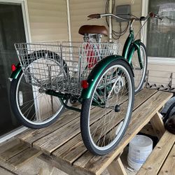 Schwinn Meridian Cruiser Aluminium Bike Comfort Trike 26” Green, New