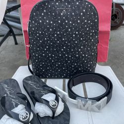 Michael Kors  Medium Backpack With Silver Stars NWT Michael Kors flip flops size 8 Michael Kors belt size XL pick up location in the city of Pico Rive