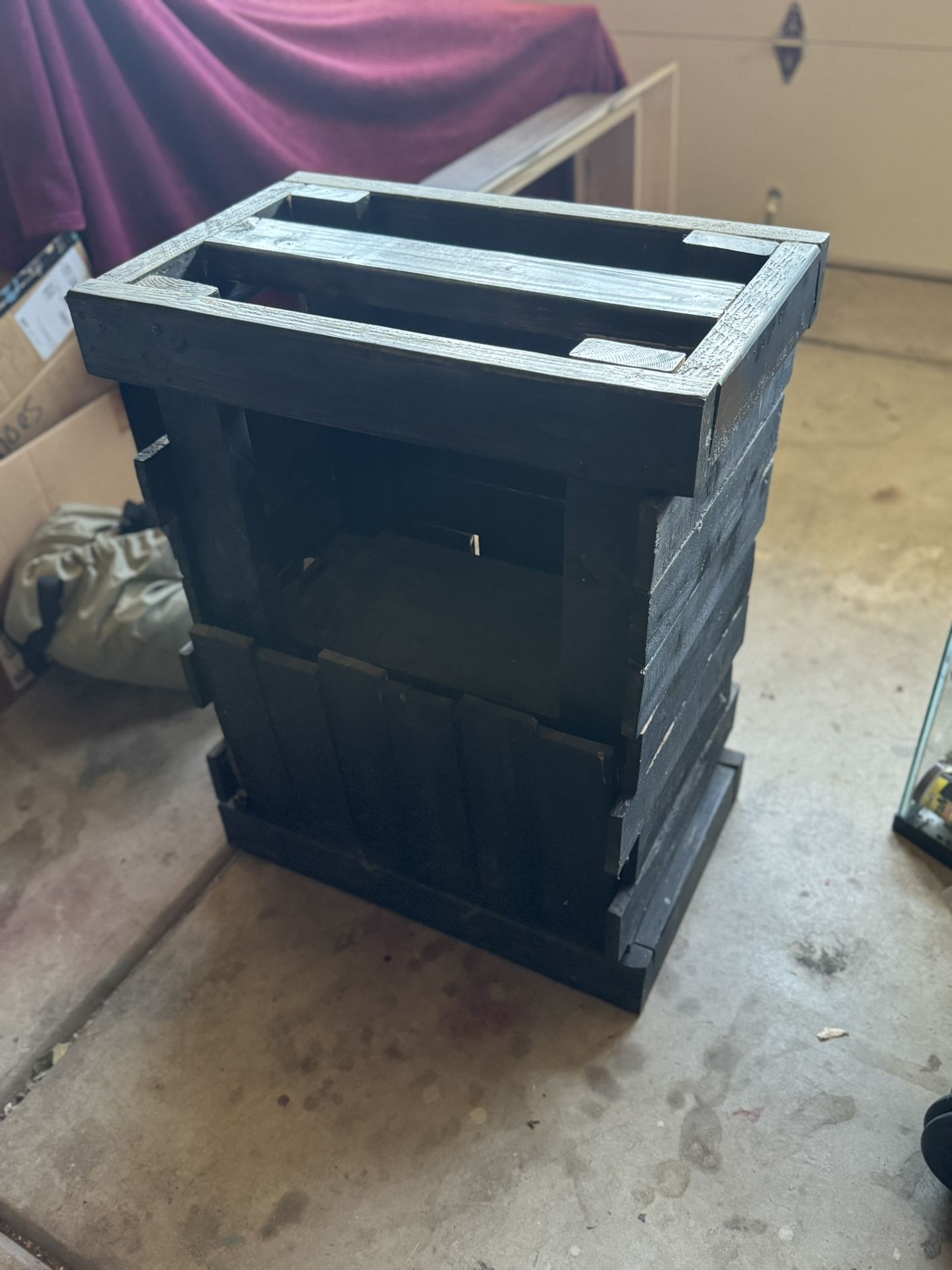 Custom Made Black Fish Tank Stand