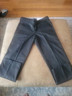 Black Red Kap Flat Front Work Pants
