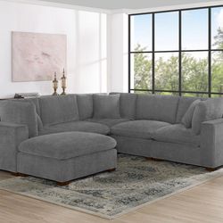 Thomasville Lowell 6-Piece Modular Sectional Gray