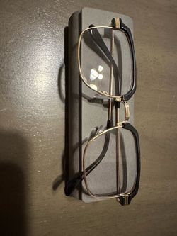 Gold Metal Frame Eyeglasses for Reading