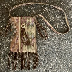 Vintage Boho Southwestern Handmade Tapestry Satchel Crossbody Shoulder Bag Purse 