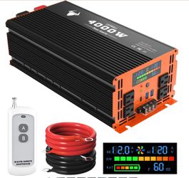 TOPBULL 4000W Power Inverter 12V DC To 120V AC