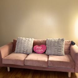 Pink Velvet Sofa