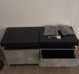 Matching Nightstands with LED Lights – Set of 2 - $60