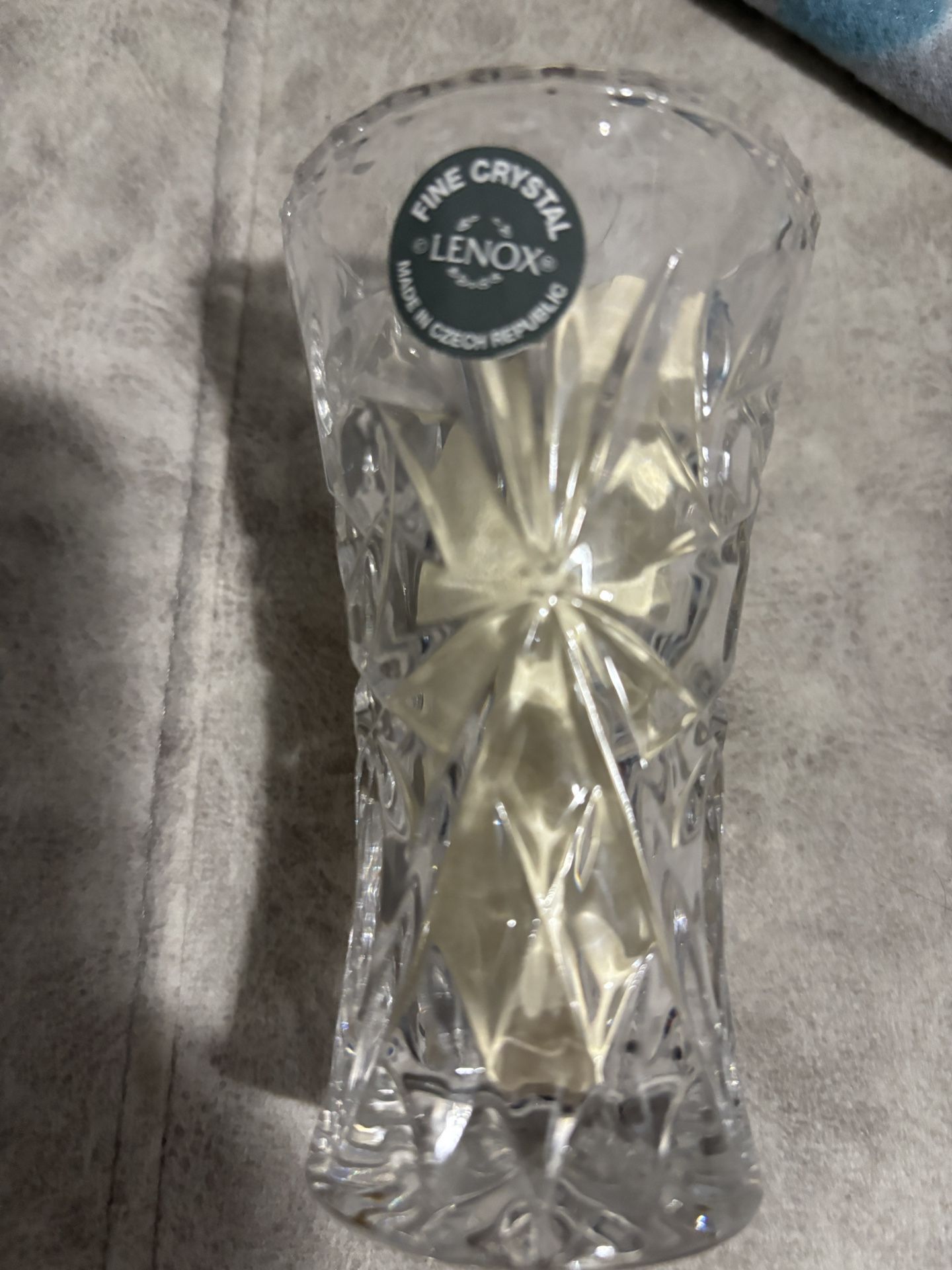 Lenox Crystal Star Vase – Full Lead Crystal – Made in Czech Republic – With COA