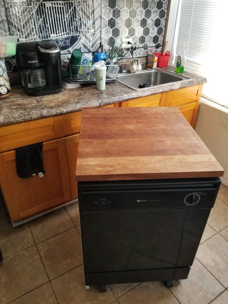 Maytag Portable Dishwasher With Butcher Block On Top for Sale in Chicago, IL OfferUp