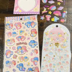 Sanrio Little Twin Star Sparkle Glitter Sticker bundle Lots