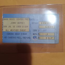 "Jimmy Buffet"..1989..Concert Stub 