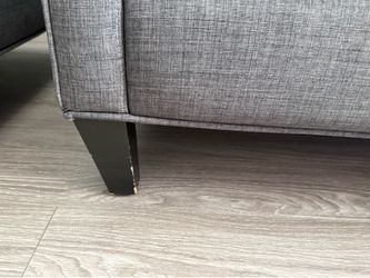 3 piece Matching gray sofa , chair, love seat and foot rest.
