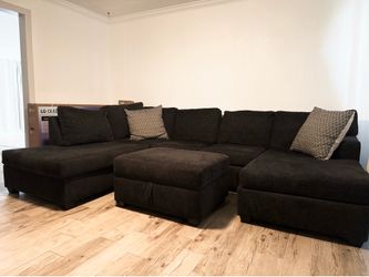 Large black couch