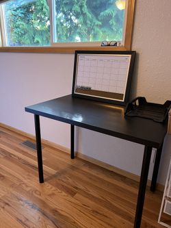 IKEA Black Table w/calendar
