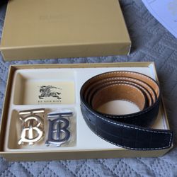Burberry Belt Double Sided With 2 Sides 