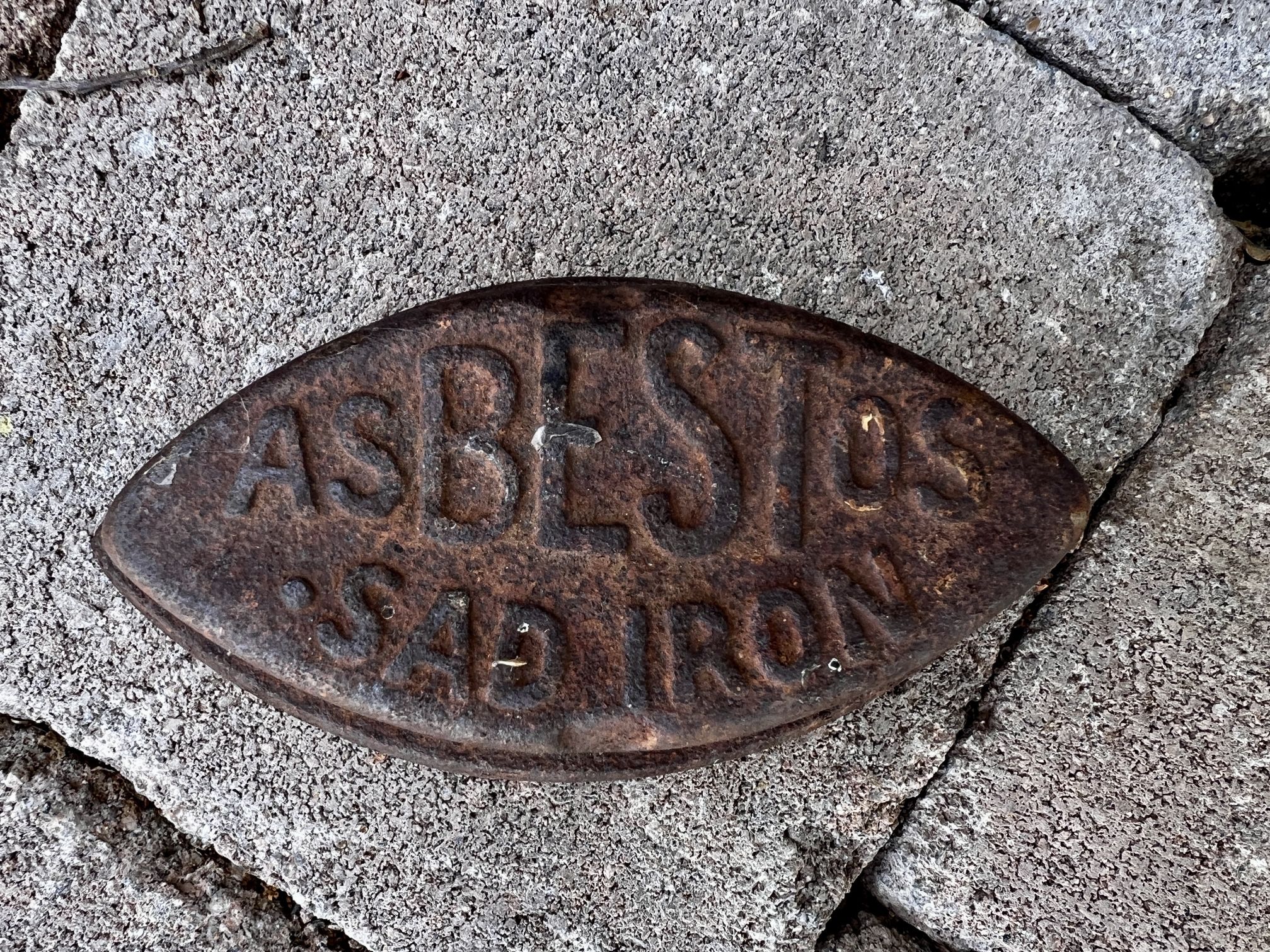 Antique Asbestos Sad Iron