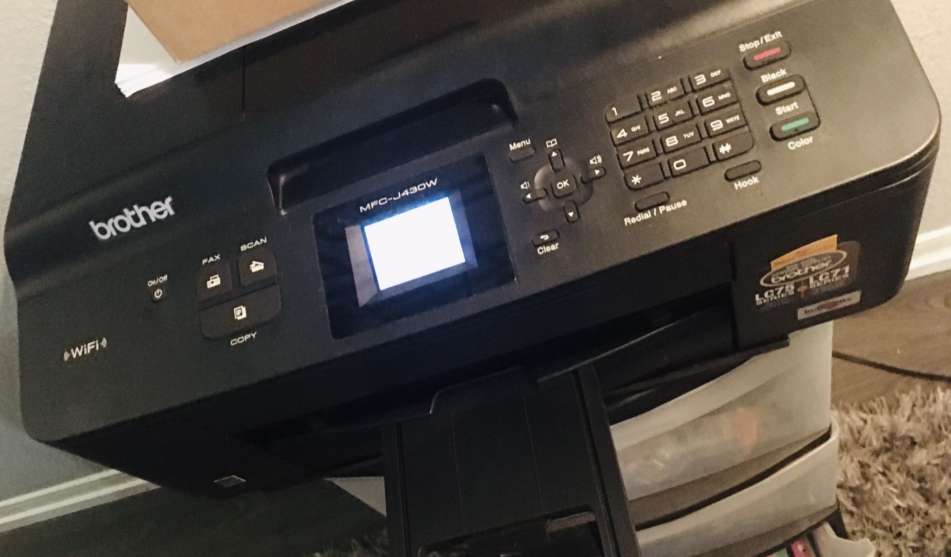 Brother all in one inkjet printer - with new box of ink!!