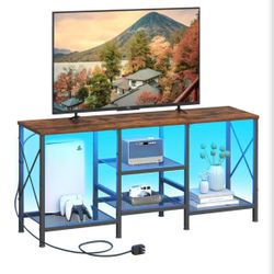 LED Entertainment Center TV Stand — Brand New In Box | All Pieces Included