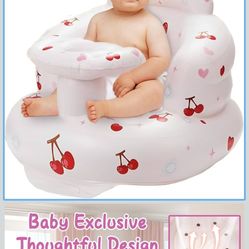 Inflatable Baby Seat for Babies Toddlers Floor Chair Sitting Up Pump Blow Up for Infant Ages 3 6 12 18 24 36 Months Boys Girls Sofa Toys Activity Chri