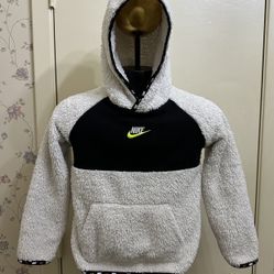 Nike Boys Sherpa Fleece Hoodie Sweatshirt Youth Size 6M (5-6 Yrs)