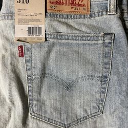 Levi 510 Skinny Fit Stretch 34x36 NEW w/ Tags