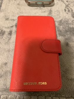 iPhone wallet case red