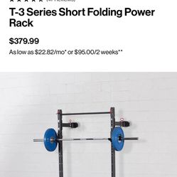 Olympic weight set and folding squat rack