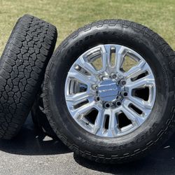 20” Gmc Sierra Denali wheels 2500 z71 Original Rims A/T tires 3500 LTZ 4x4 8x180mm Chevy Silverado 8 lug
