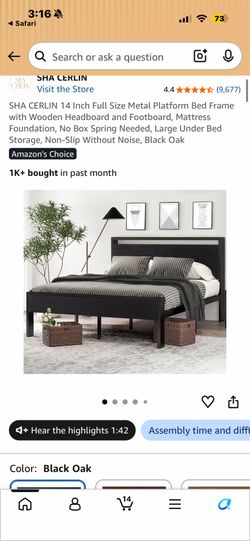 black bed frame