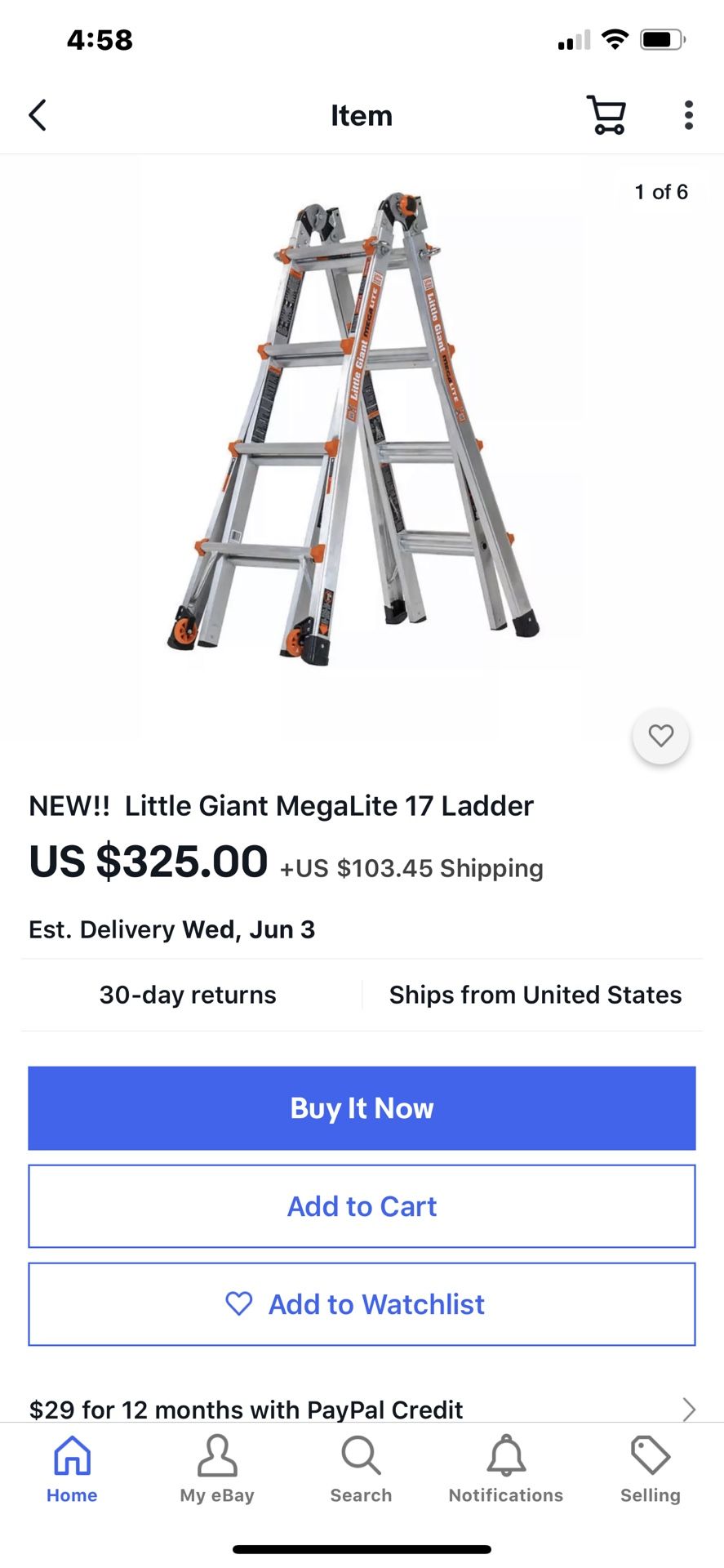 17 feet mega lite giant ladder ! Brand new never opened !