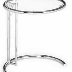 Adjustable End  table With Tempered glass