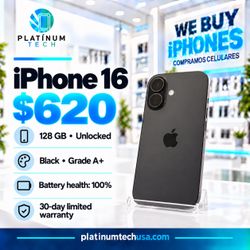 iPhone 16 Unlocked FOR ANY CARRIER 128gb