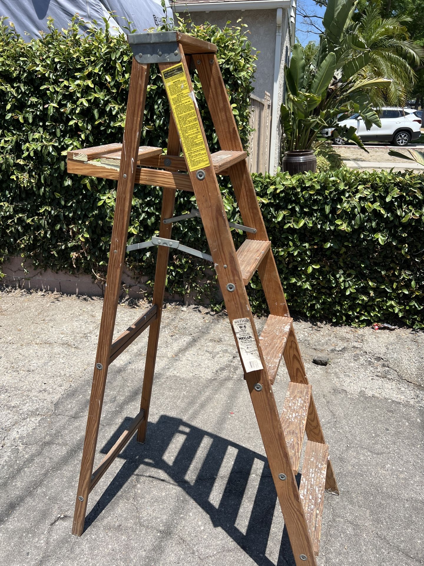 Vintage 6 Foot Wood Ladder