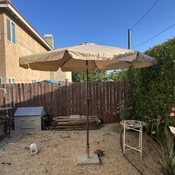 10" FT Market Umbrella Patio Color: Light Tan Kaky Base Not Included 