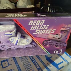 Purple skates 12-2 Adjustable sizes pick up only