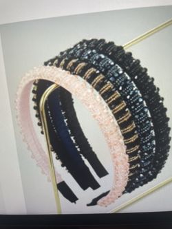4 PCS Crystal  Decor Headband   Multicolor  