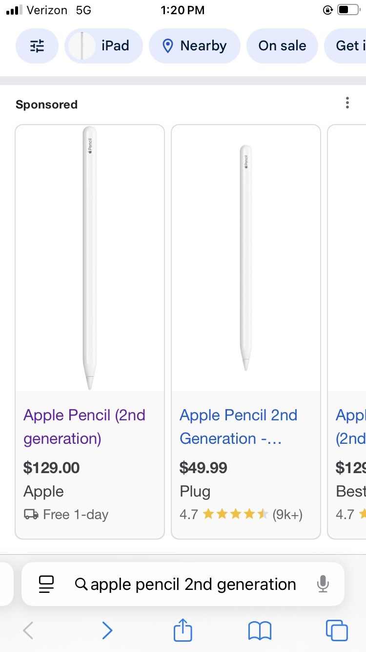 Apple Pencil 2nd Gen
