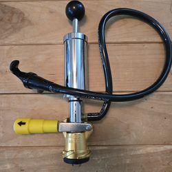 Micro Matic Beer Keg Tap Hand Pump Stainless Steel/Brass  3/16” ID 7/16” OD Hose