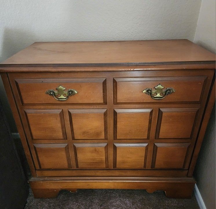  Vintage Mid-Century Record Storage Maple Cabinets