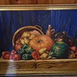 Thanksgiving Cornucopia Painting Hand Painted